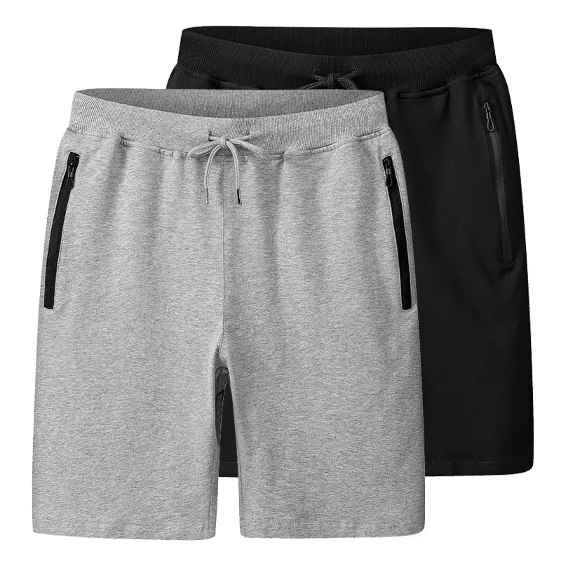 Men Grey Cotton Shorts with Side Pockets