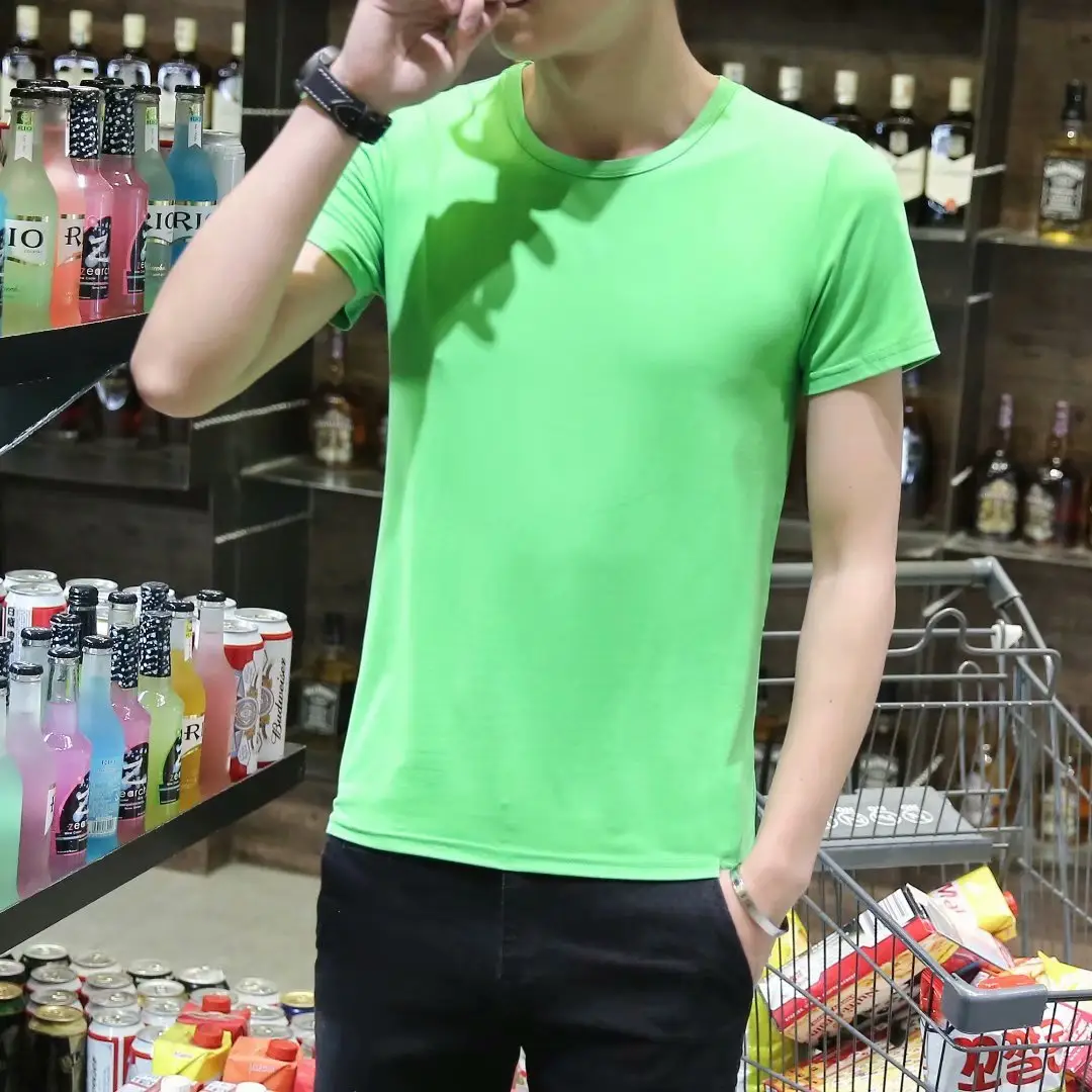 Men Red Solid T-Shirt Large 24 - Image 13