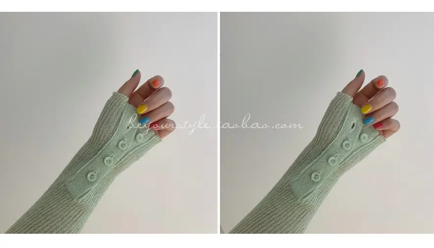 Mint Green Knit Button Cardigan for Women — feature 1