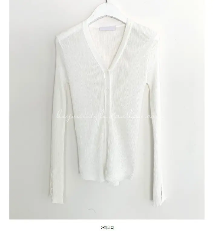 Mint Green Knit Button Cardigan for Women — feature 31