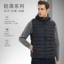 Men Sleeveless Down Cotton Vest Navy Blue Winter Innerwear — feature 7