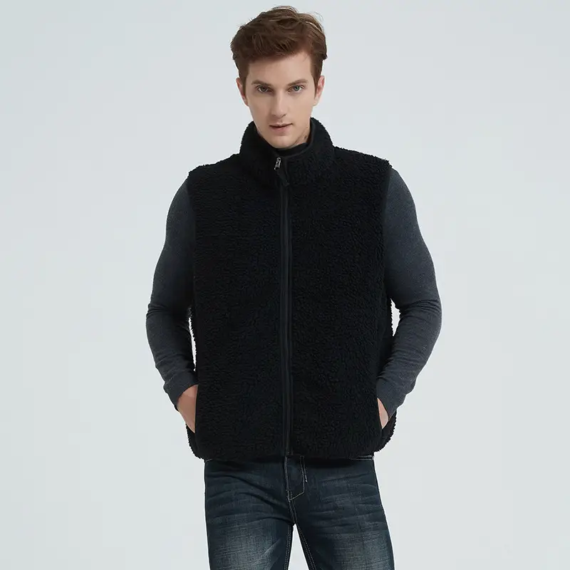 Men Sleeveless Down Cotton Vest Navy Blue Winter Innerwear - Image 7