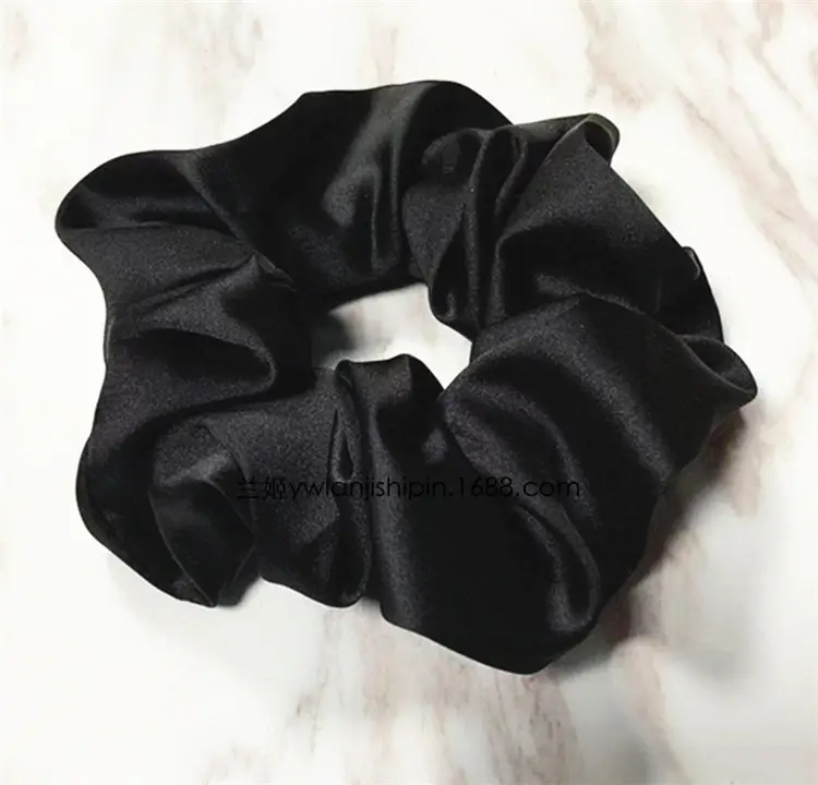 Pink Silk Hair Scrunchies for Women - Image 5