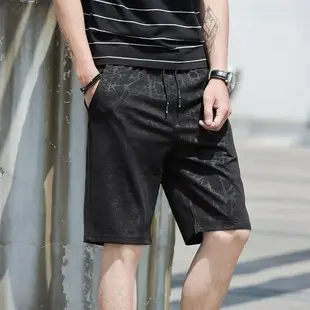 Men Black White Graphic Ankle Pants Hiphop Style — feature 20