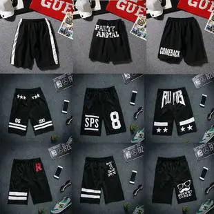 Men Black White Graphic Ankle Pants Hiphop Style — feature 8