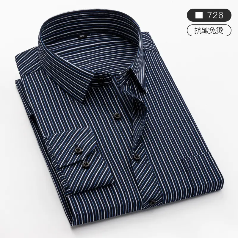 Men Pink Striped Long Sleeve Shirt with Embroidered Logo - Image 17