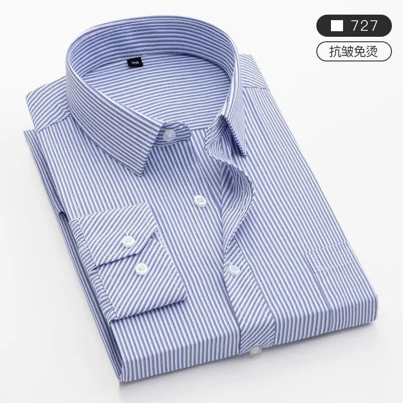 Men Pink Striped Long Sleeve Shirt with Embroidered Logo - Image 18