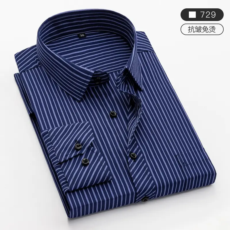 Men Pink Striped Long Sleeve Shirt with Embroidered Logo - Image 20