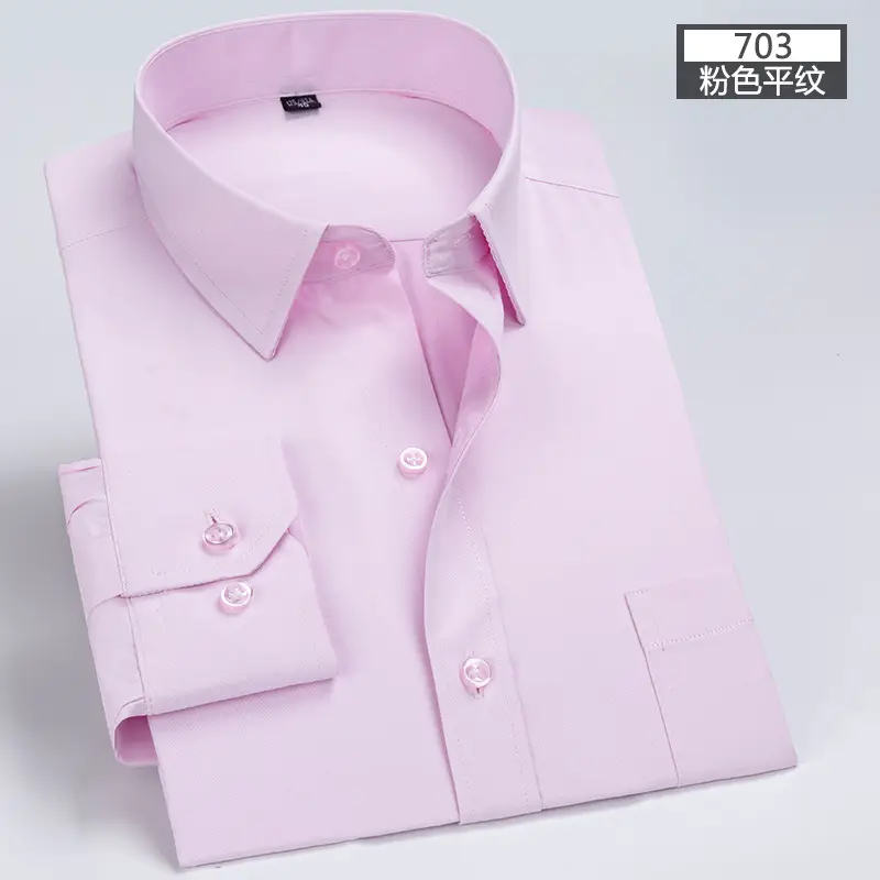 Men Pink Striped Long Sleeve Shirt with Embroidered Logo - Image 3