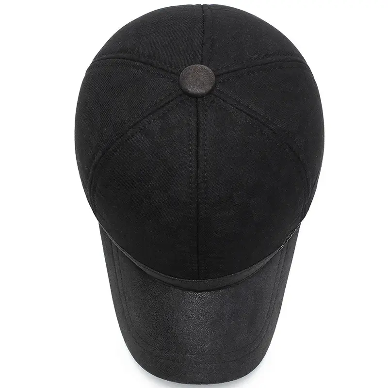 Men's Winter Baseball Cap Blue Grey Soft Ear Protection - Image 6