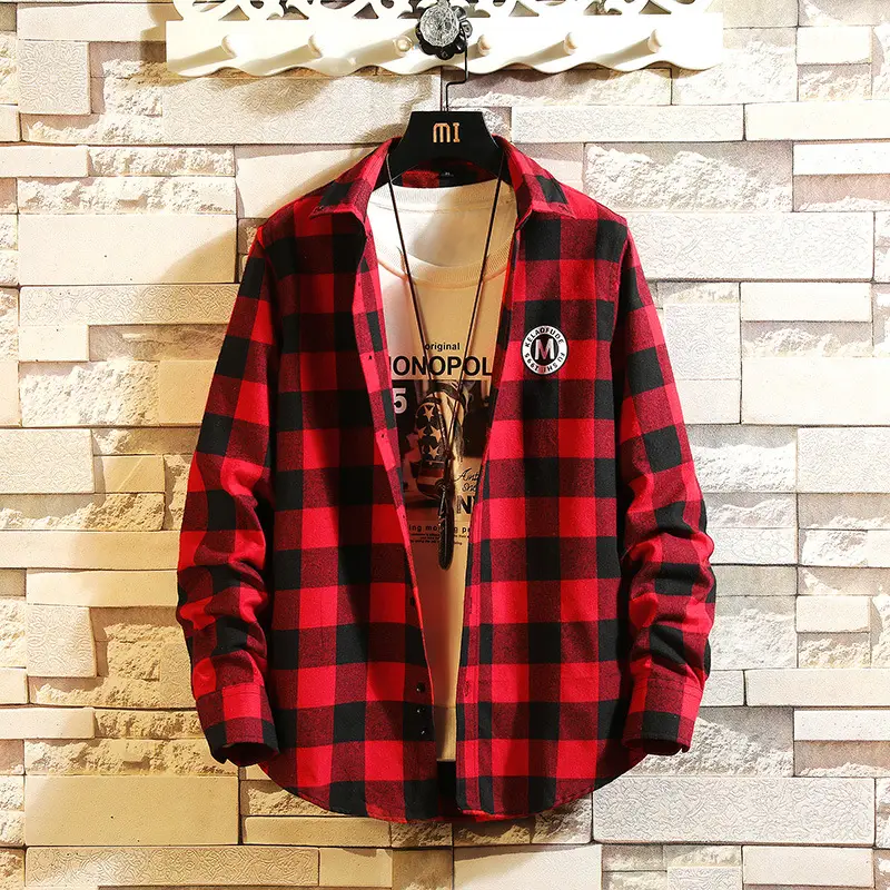 Men's Black White Plaid Jacket Short Sleeve Casual Wear - Image 4