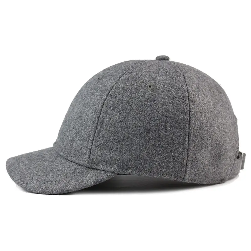 Men's Black Wool Cap Winter Warm Casual - Image 7