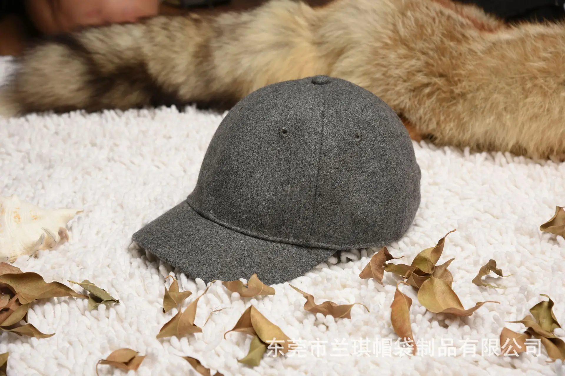 Men's Black Wool Cap Winter Warm Casual — feature 18
