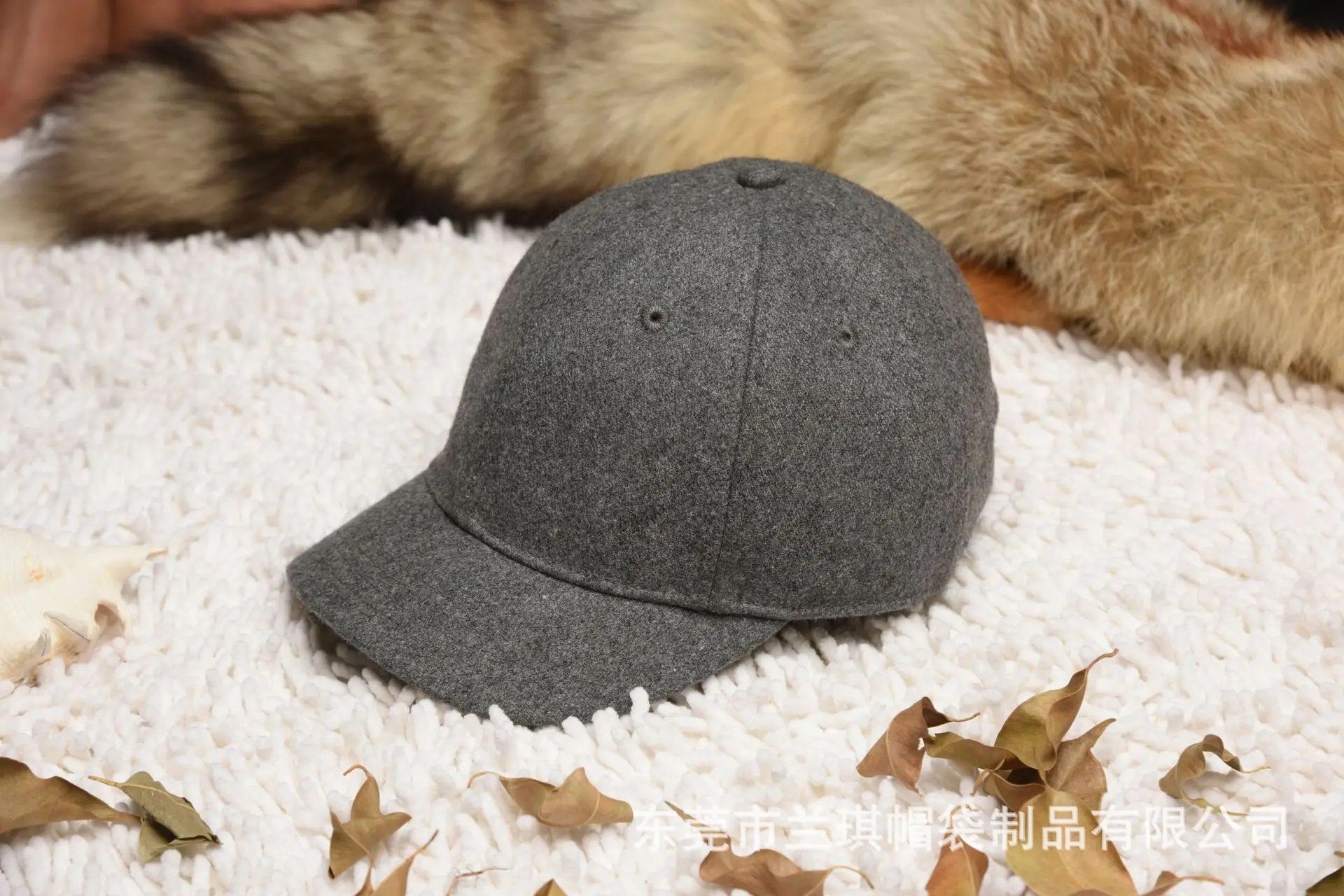 Men's Black Wool Cap Winter Warm Casual — feature 19