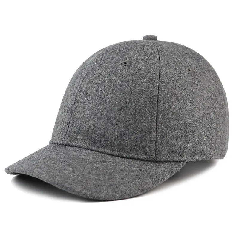 Men's Black Wool Cap Winter Warm Casual - Image 2