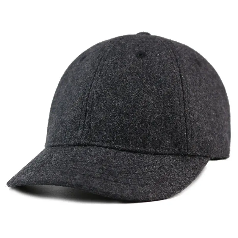 Men's Black Wool Cap Winter Warm Casual - Image 3