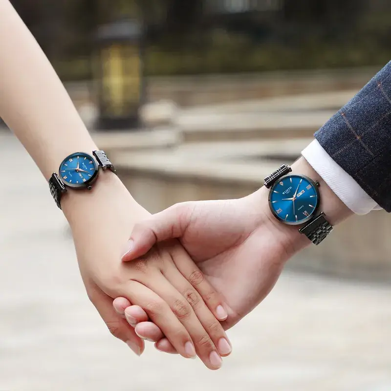 Couple Watches for Women & Men Luminous Waterproof Korean Design - Image 9