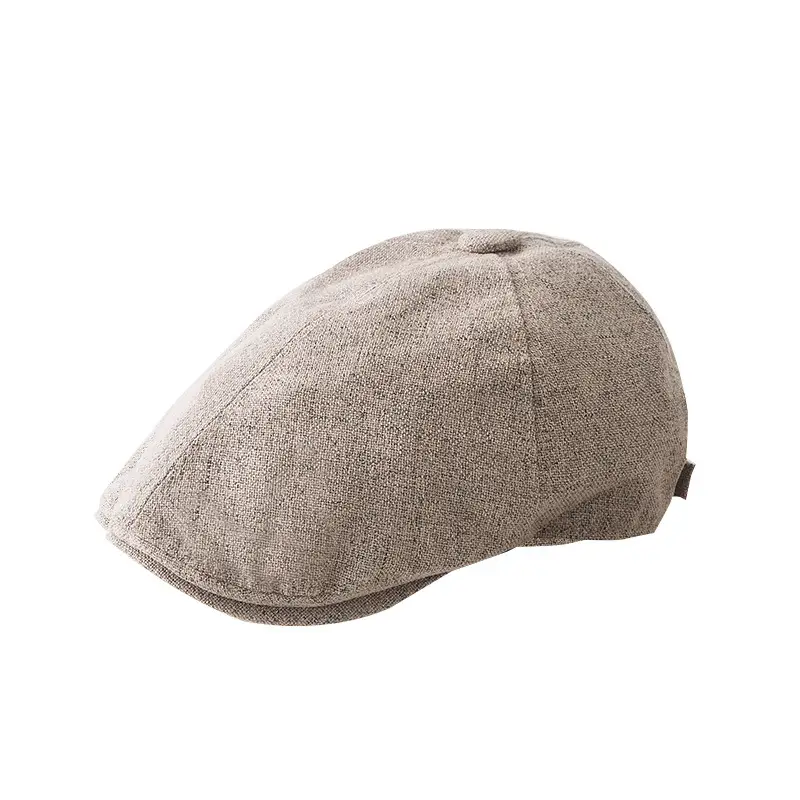 Women Linen Forward Cap Summer Vintage Beret Men Autumn Winter - Image 9