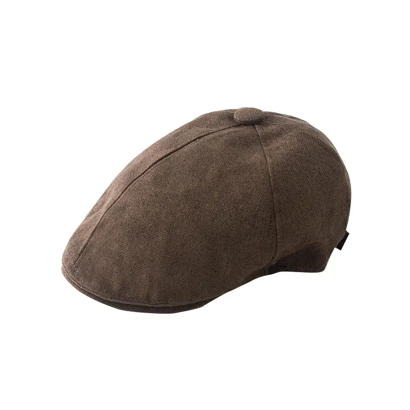 Women Linen Forward Cap Summer Vintage Beret Men Autumn Winter - Image 4