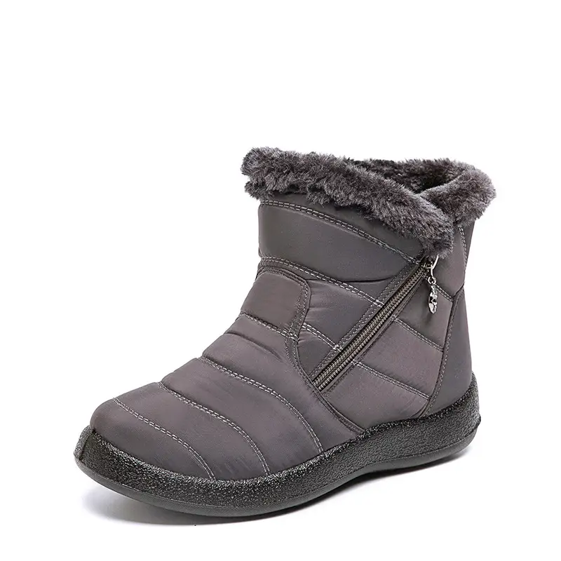 Women's Maroon Warm Waterproof Snow Boots Middle Size - Image 25