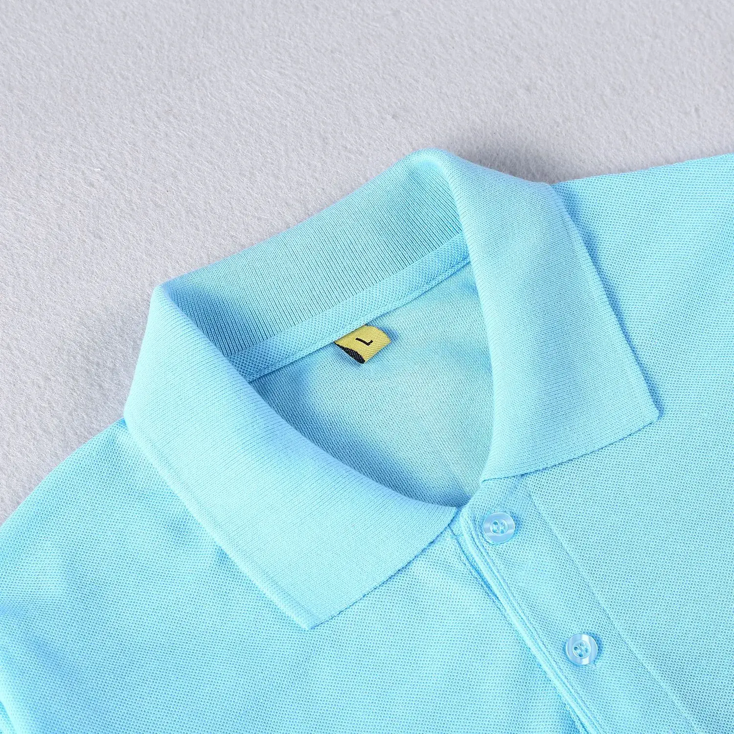 Blue Long Sleeve Polo Shirt with Logo Embroidery - Image 11