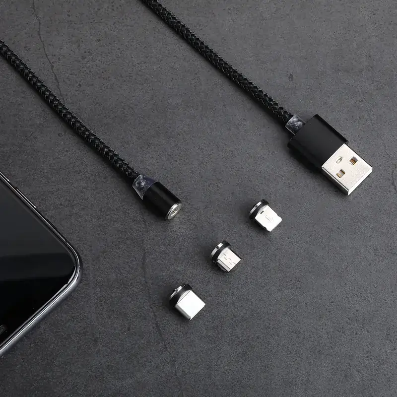 360-Degree Magnetic USB Charging Cable for Apple & Android Phones - Image 5