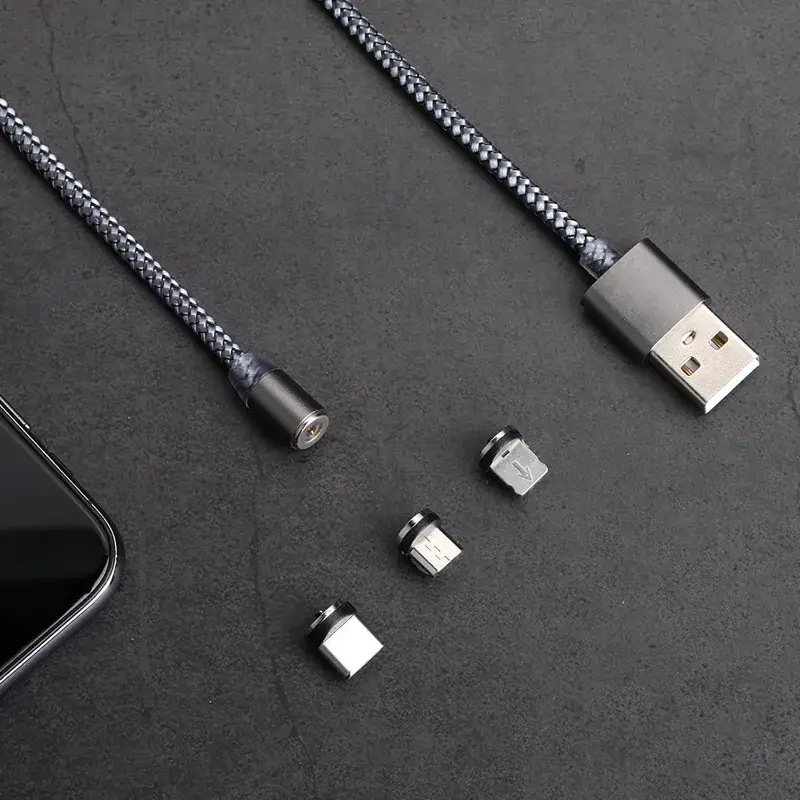 360-Degree Magnetic USB Charging Cable for Apple & Android Phones - Image 7