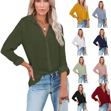 Black V-Neck Button Pleated Vest T-Shirt for Women — feature 31