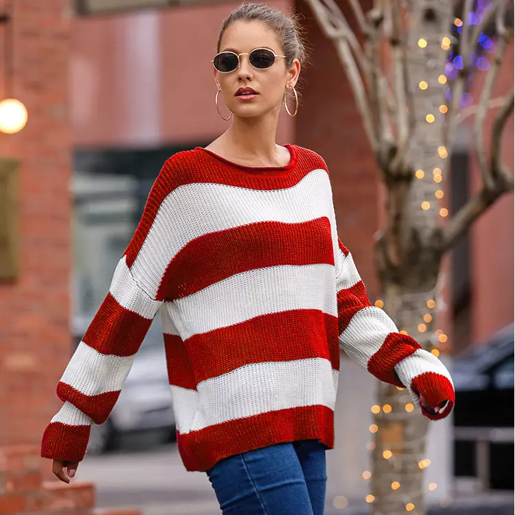 2026 Women Striped Knit Sweater Winter Wear - Image 6