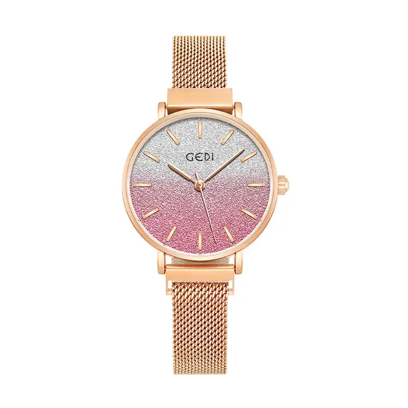 Women's Rose Gold Glitter Watch with Magnetic Band - Image 16