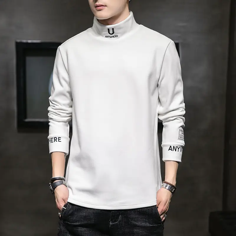 Men's White Long Sleeve T-Shirt 2025 New Trbottomy Brand - Image 2