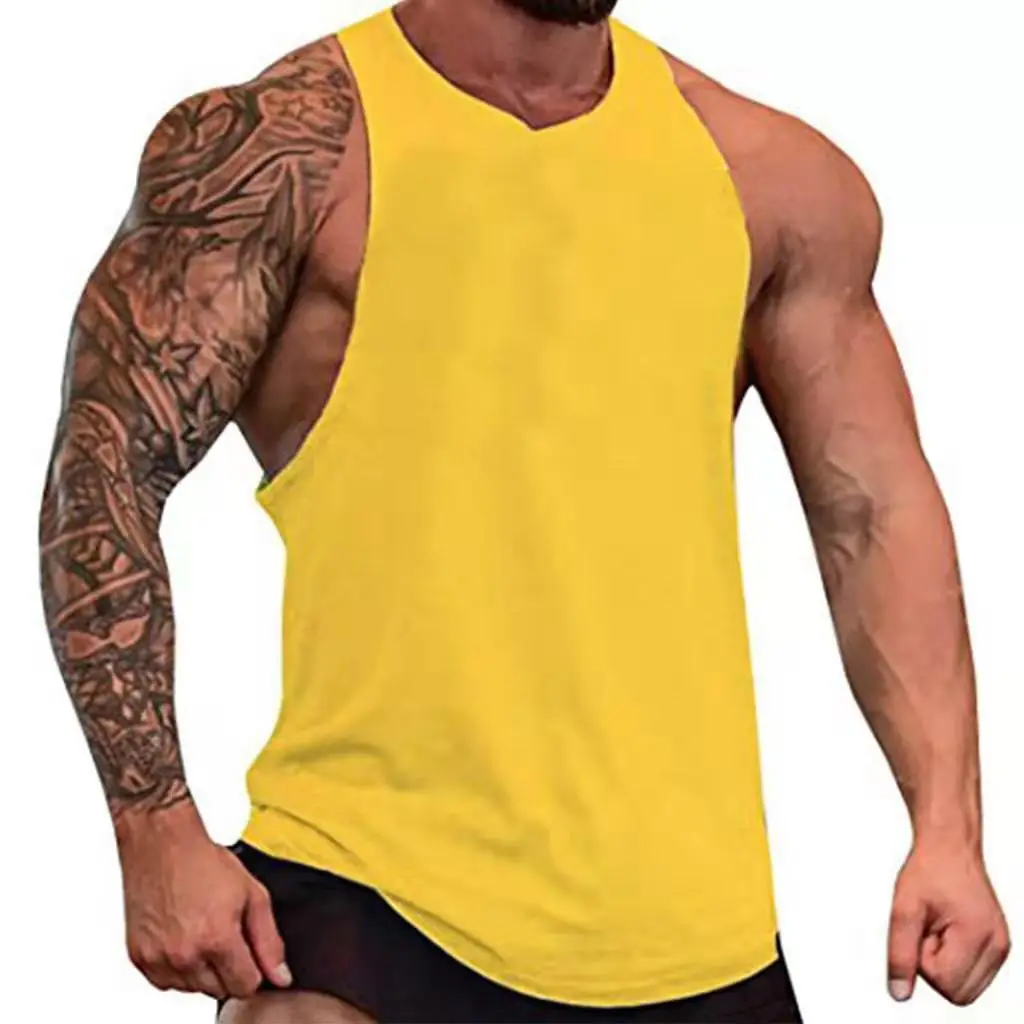Men Black Waistcoat Vest Round Neck Fitness Vest - Image 10