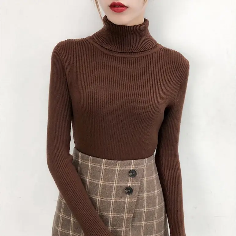 2024 Women's Pure Color Slim Fit Knitted Sweater - Image 11