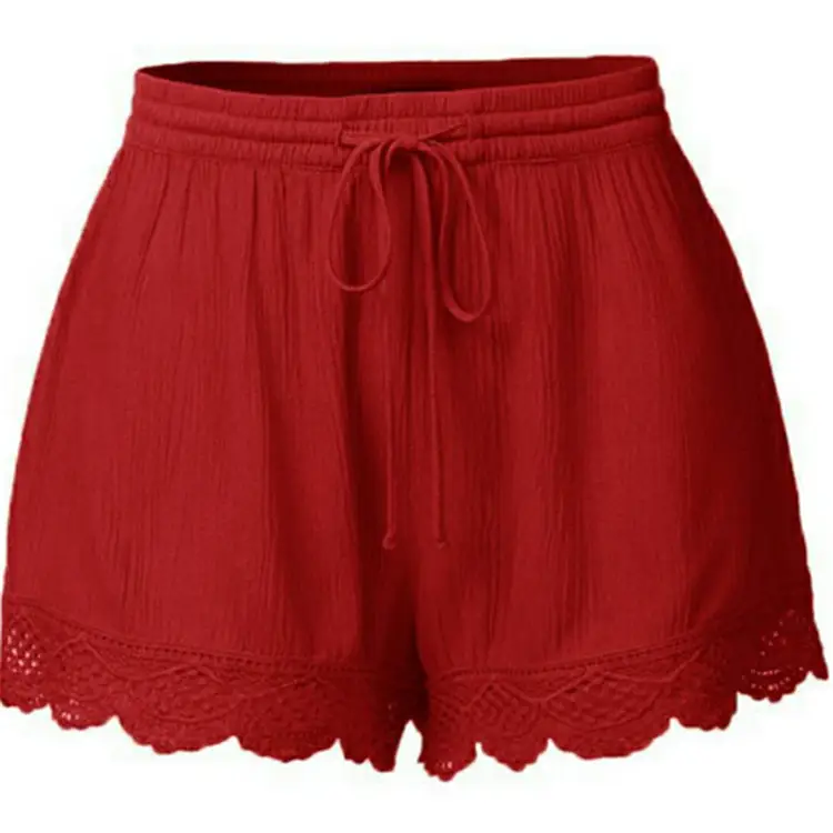 Blue Lace-Up Women's Shorts Casual Summer - Image 2