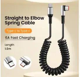 Car Spring Retractable Cable 20cm Type-C to USB - Image 6