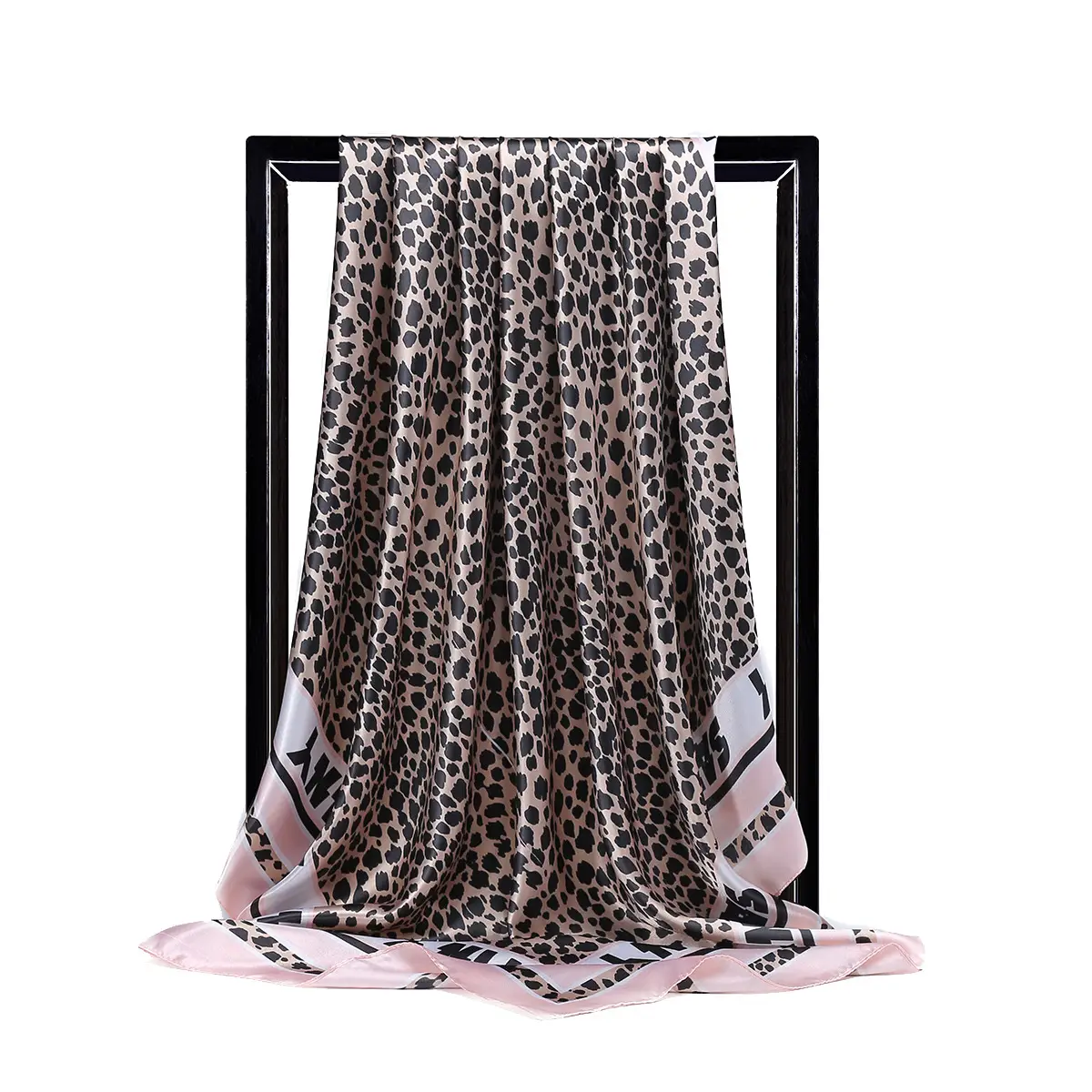 Leopard Print Satin Scarf 90cm Muslim Women - Image 2