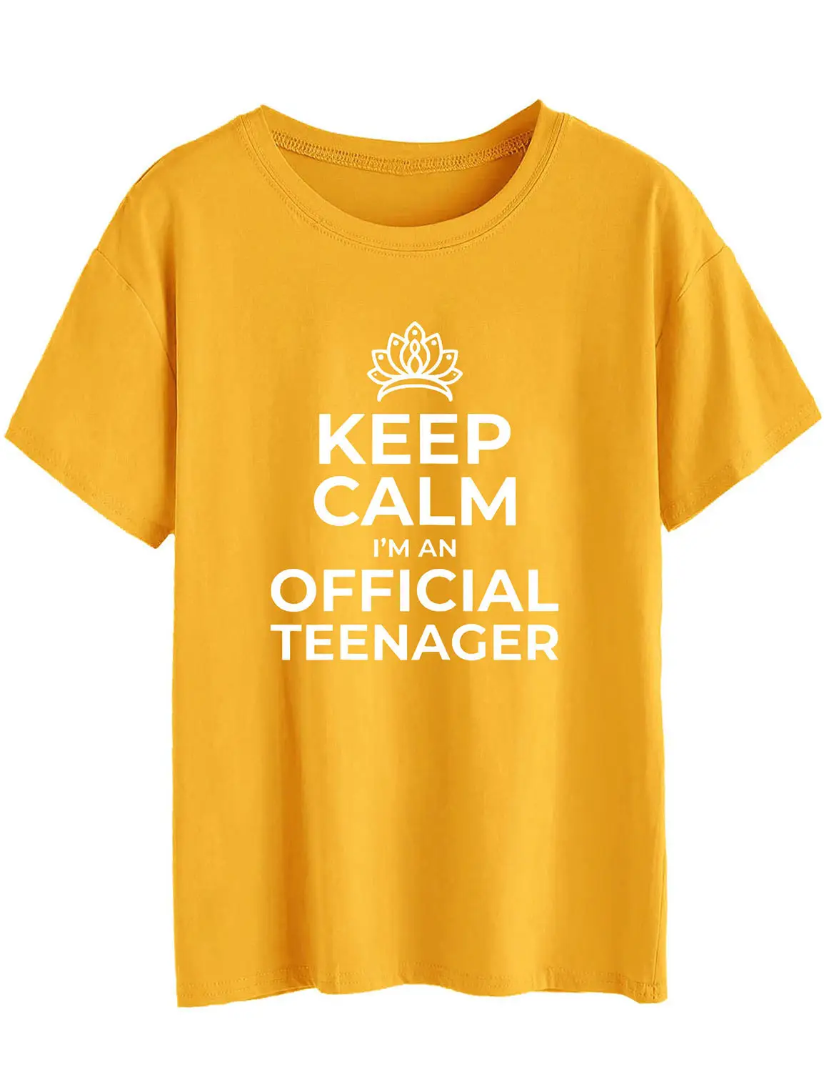 Keep Calm I'm an Official Teenager T-Shirt Yellow