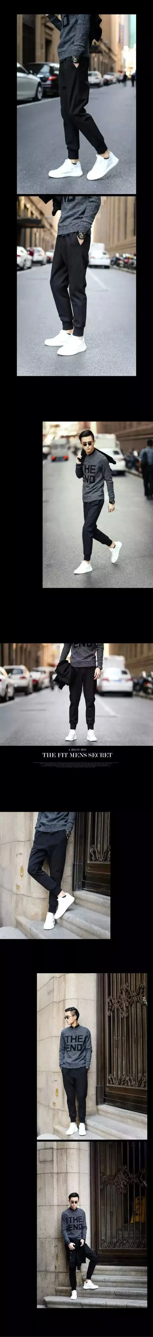19 Spring Youth Korean Thin Casual Pants Men Loose Ankle-Tied — feature 2