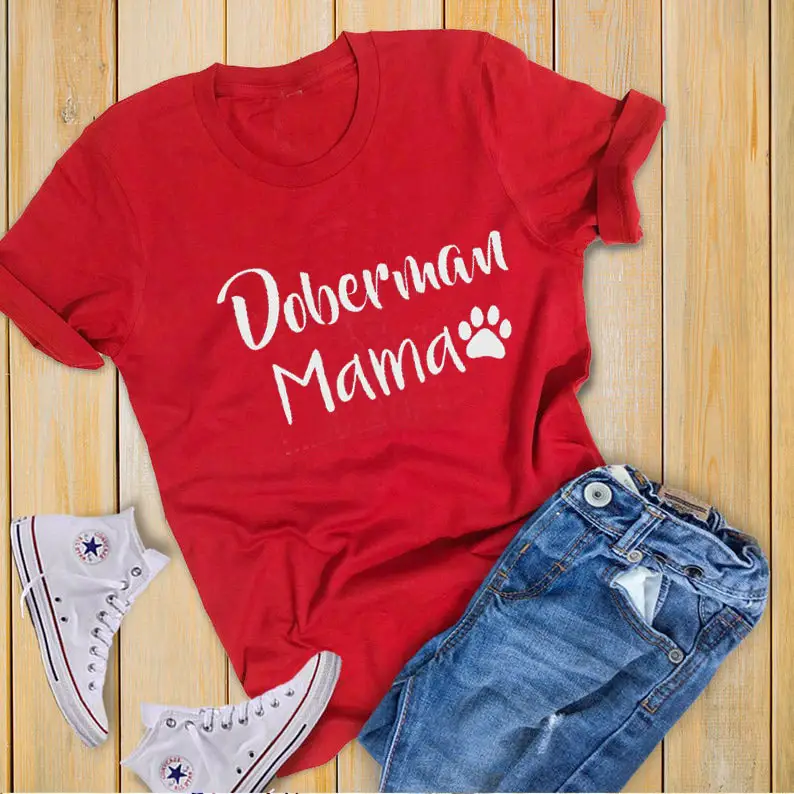 Doberman Mama T-Shirt Black Casual Wear - Image 8