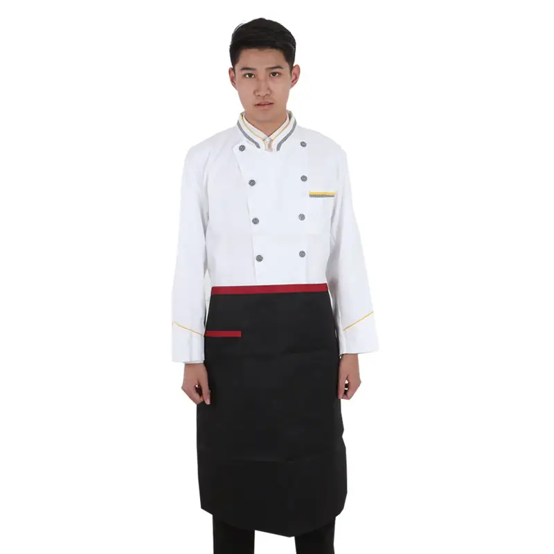 Men's White Black Red Chef Overalls Winter Kitchen Wear - Image 5