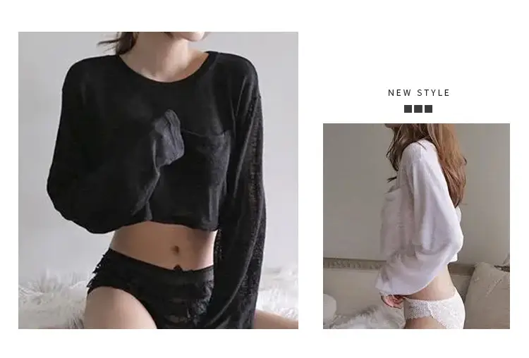 White Long Sleeve T-Shirt for Women — feature 2