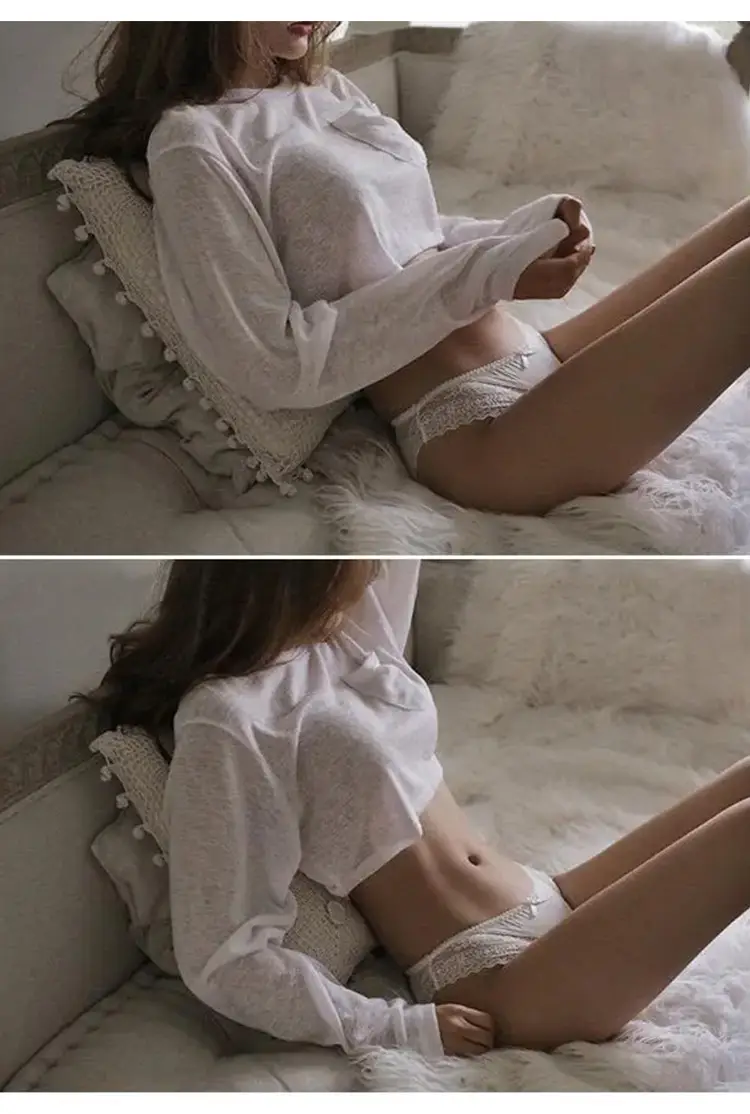 White Long Sleeve T-Shirt for Women — feature 8