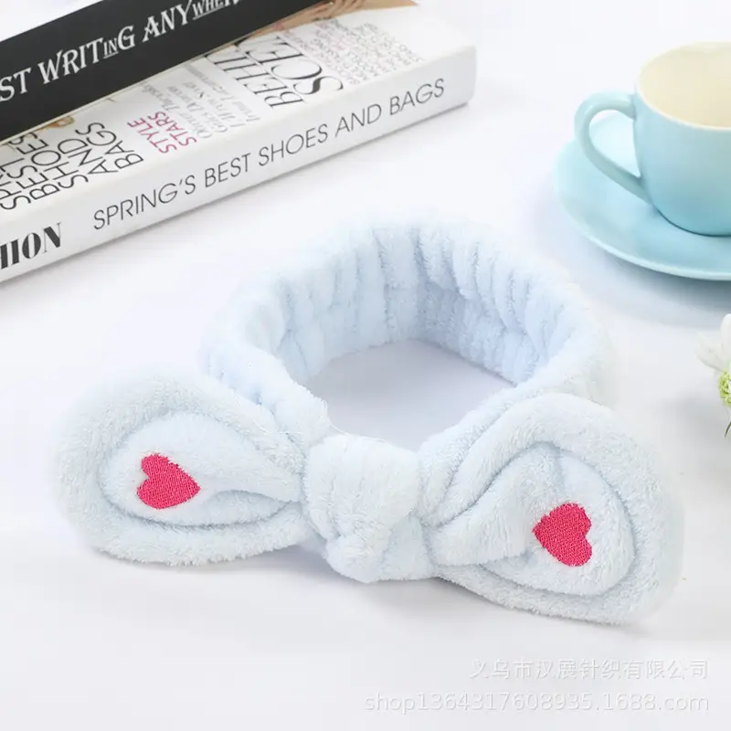 Love Bow Plush Hair Band with Heart Design — feature 5