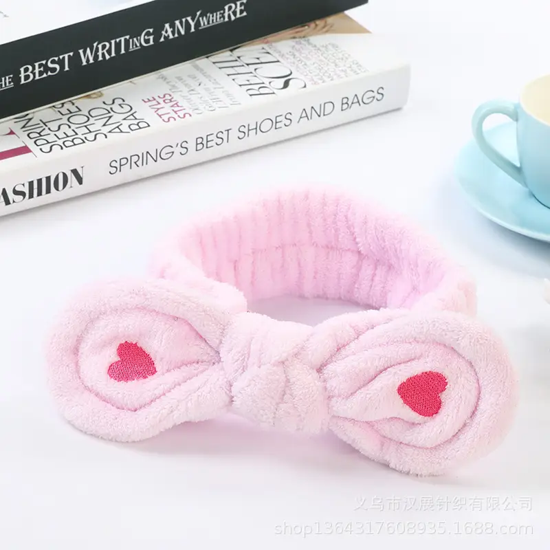 Love Bow Plush Hair Band with Heart Design — feature 7