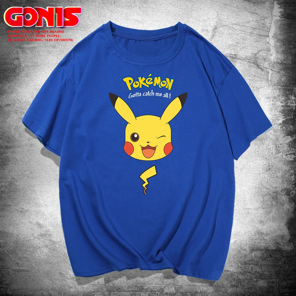 Pikachu T-Shirt Red Anime Men Women Summer - Image 5