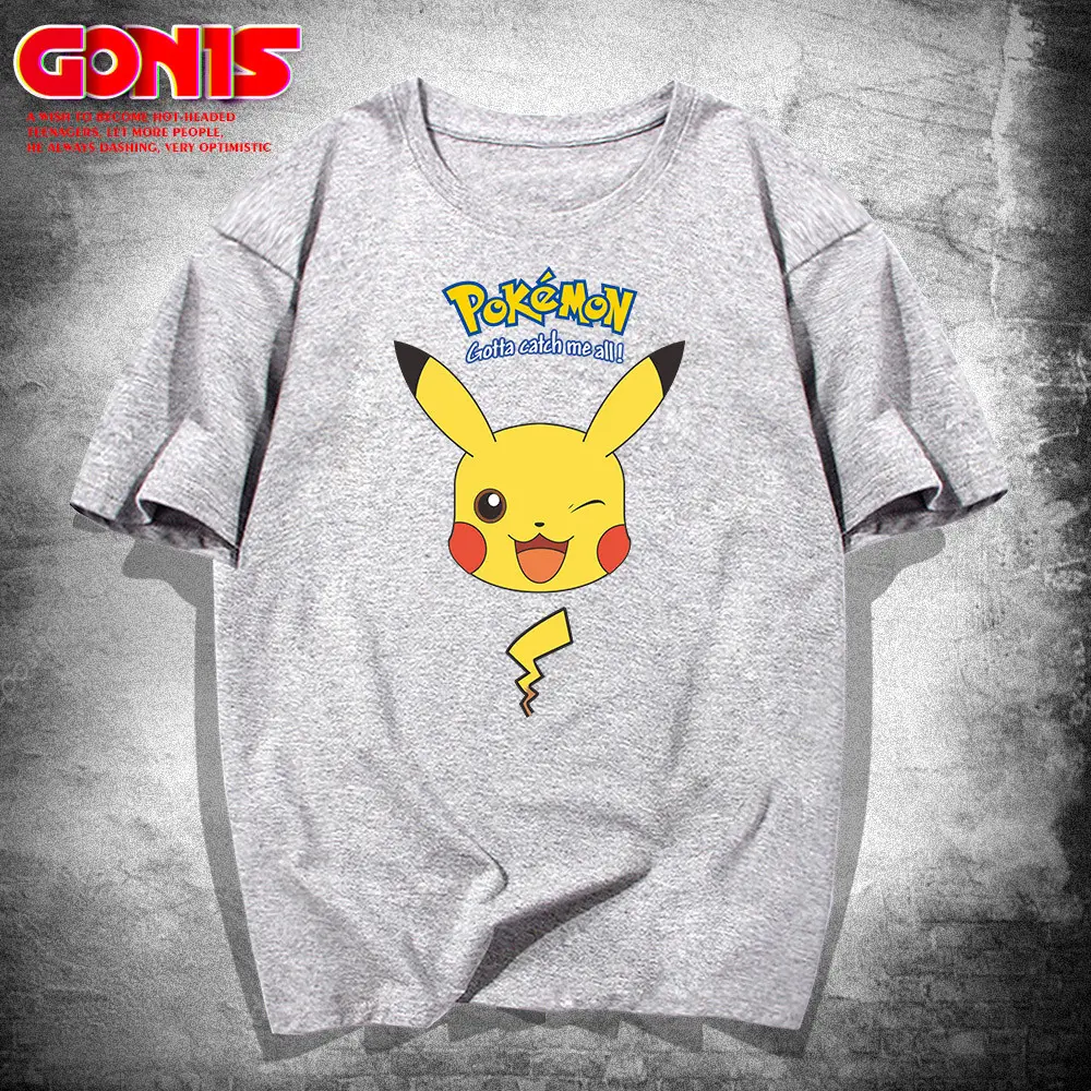 Pikachu T-Shirt Red Anime Men Women Summer - Image 7