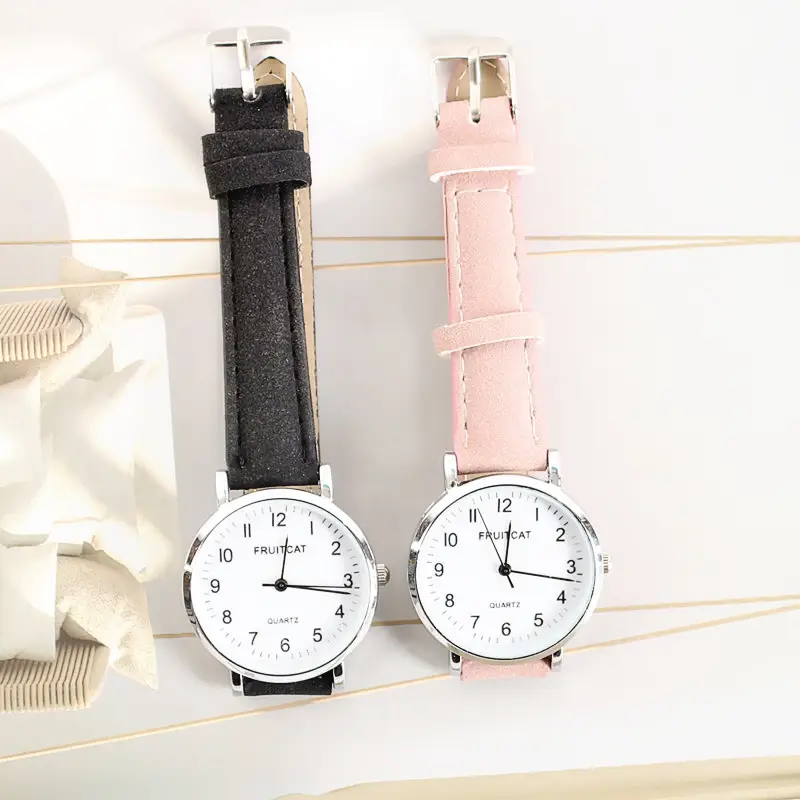 Korean Retro Fashionable Simple Casual Atmospheric Quartz Watch Junior High School Senior high school Students Waterproof Ultra-thin Men and Women Couple