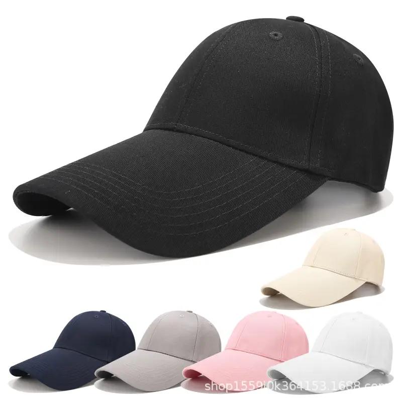 Men's Beige Mesh Back Baseball Cap with Long Brim - Image 12