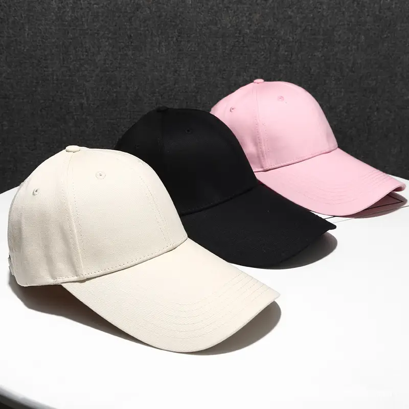 Men's Beige Mesh Back Baseball Cap with Long Brim - Image 14