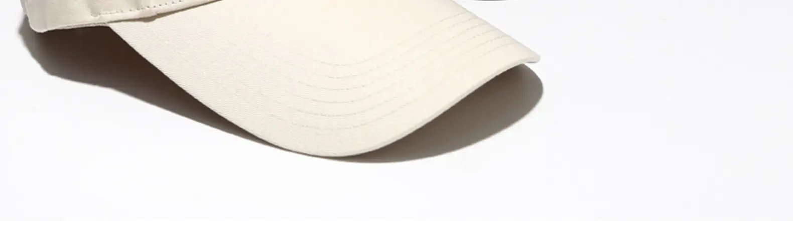 Men's Beige Mesh Back Baseball Cap with Long Brim — feature 19